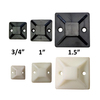 Electriduct Adhesive Backed Mounting Bases- 1.5" x 50 Pieces- White CT-ED-ABM-150-50-WT